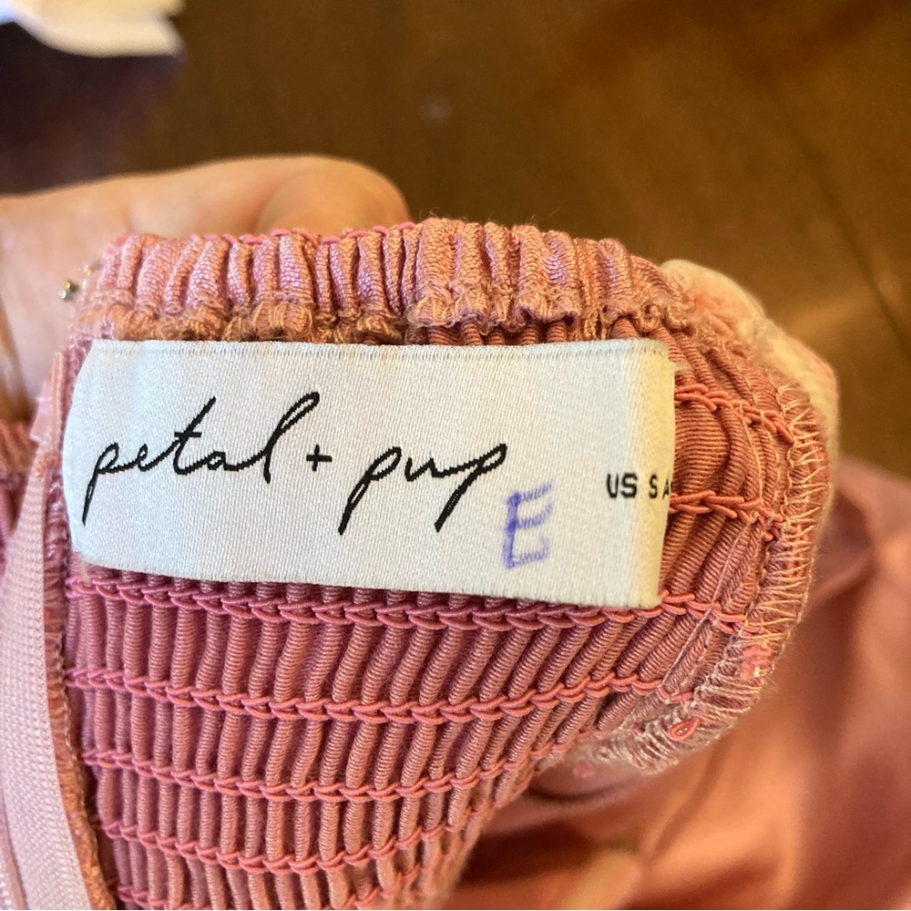 PETAL & PUP Betina Dusty Rose Pink Satin One Shoulder Bow Maxi Dress - Picture 10 of 16